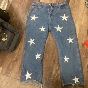 Thrifted star print pants - L/XL